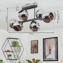 Ripoll Deckenleuchte Glas 15 Cm Chrom, Rauchfarben, 6-flammig -LEDVANCE Verkäufe ripoll deckenleuchte glas 15 cm h9008903 3