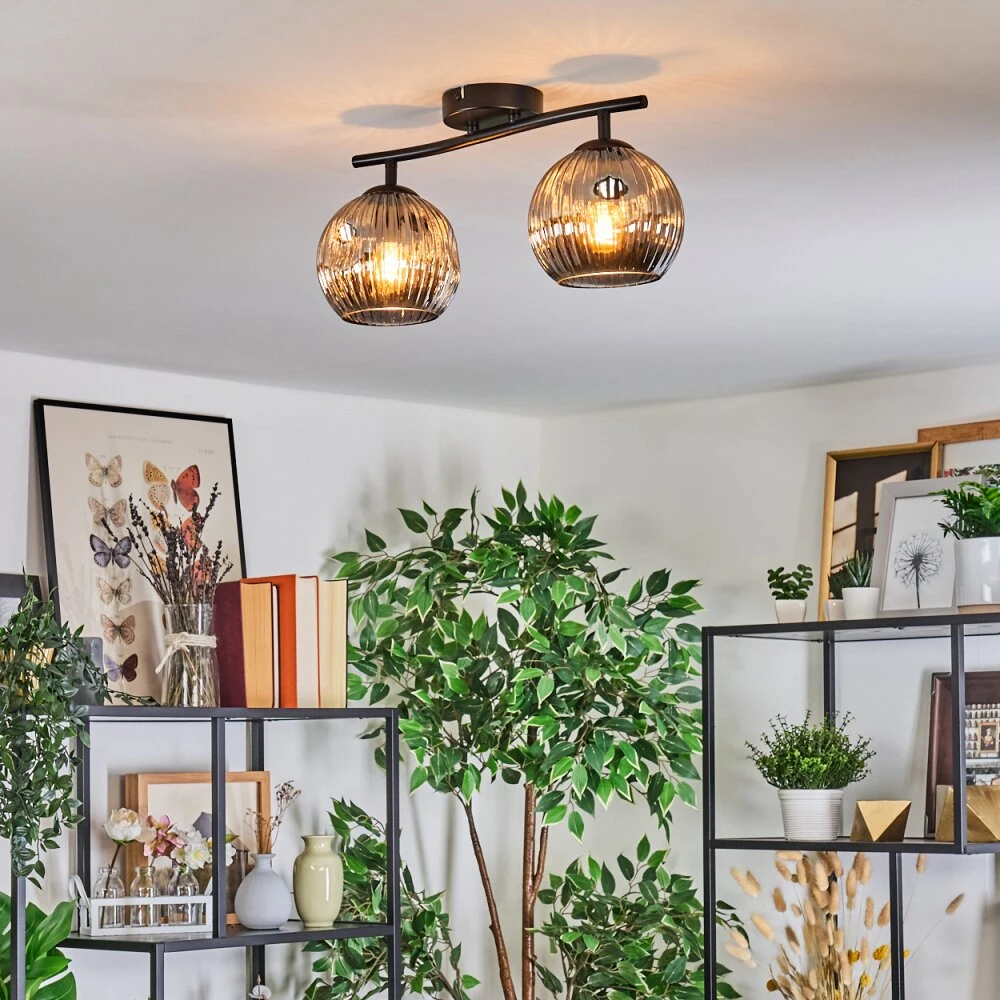 Ripoll Deckenleuchte Glas 15 Cm Rauchfarben, 2-flammig 7 Ripoll Deckenleuchte Glas 15 Cm Rauchfarben, 2-flammig – Bild 7