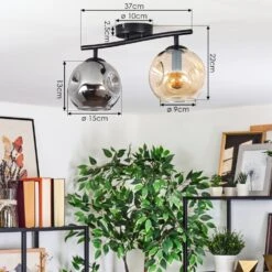 Ripoll Deckenleuchte Glas 15 Cm Bernsteinfarben, Rauchfarben, 2-flammig -LEDVANCE Verkäufe ripoll deckenleuchte glas 15 cm h9027393 3