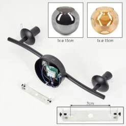 Ripoll Deckenleuchte Glas 15 Cm Bernsteinfarben, Rauchfarben, 2-flammig -LEDVANCE Verkäufe ripoll deckenleuchte glas 15 cm h9027393 4