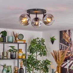 Ripoll Deckenleuchte Glas 15 Cm Chrom, Klar, Rauchfarben, 3-flammig -LEDVANCE Verkäufe ripoll deckenleuchte glas 15 cm h9036708 8