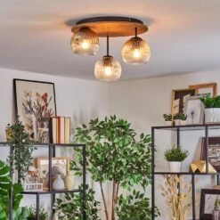 Ripoll Deckenleuchte Glas 15cm Braun, Holzoptik, Schwarz, 3-flammig -LEDVANCE Verkäufe ripoll deckenleuchte glas 15cm h3975961 6