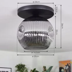 Ripoll Deckenleuchte Glas 20 Cm Rauchfarben, 1-flammig -LEDVANCE Verkäufe ripoll deckenleuchte glas 20 cm h3840528 3