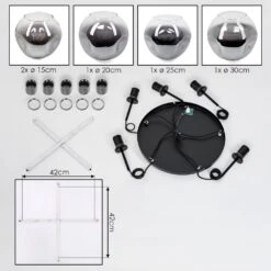 Ripoll Hängeleuchte Glas 15 Cm, 20 Cm, 25 Cm, 30 Cm Klar, Rauchfarben, 5-flammig -LEDVANCE Verkäufe ripoll haengeleuchte glas 15 cm 20 cm 25 cm 30 cm h9040842 4