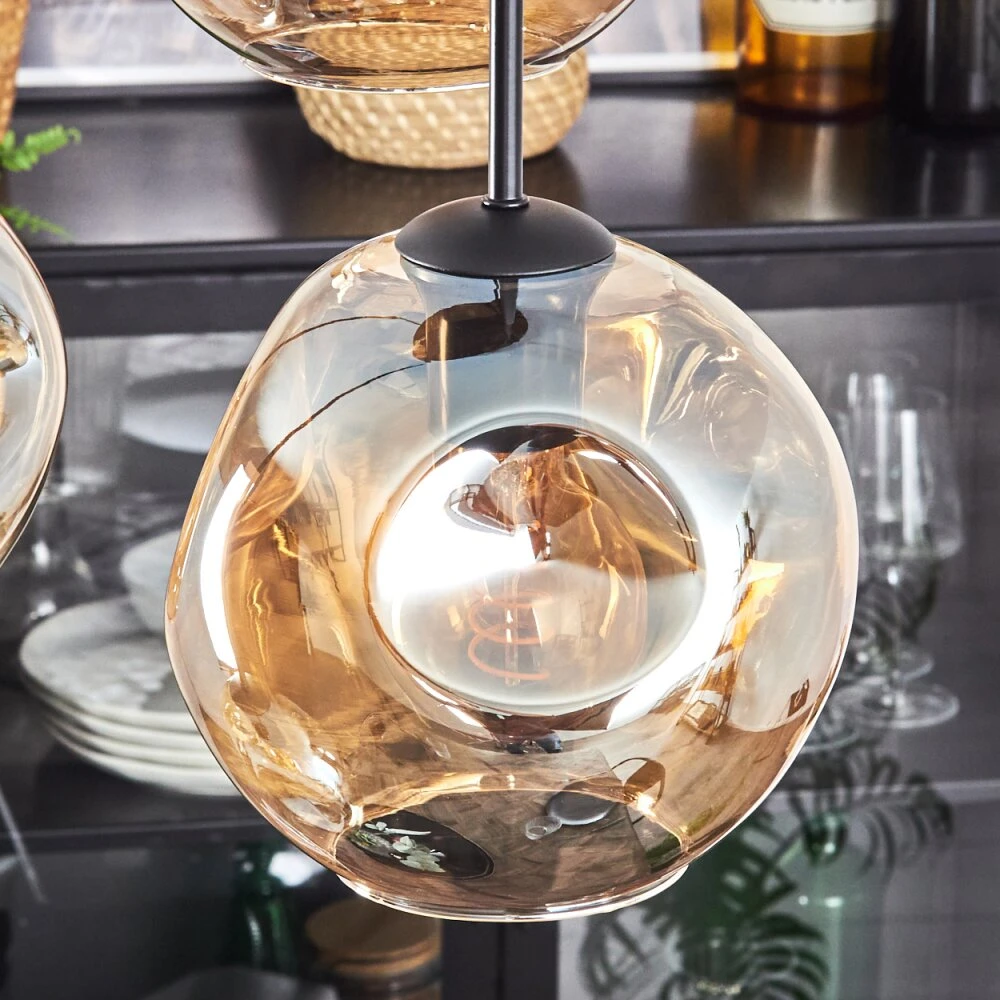 Ripoll Hängeleuchte Glas 20 Cm Bernsteinfarben, 4-flammig 3 Ripoll Hängeleuchte Glas 20 Cm Bernsteinfarben, 4-flammig – Bild 3