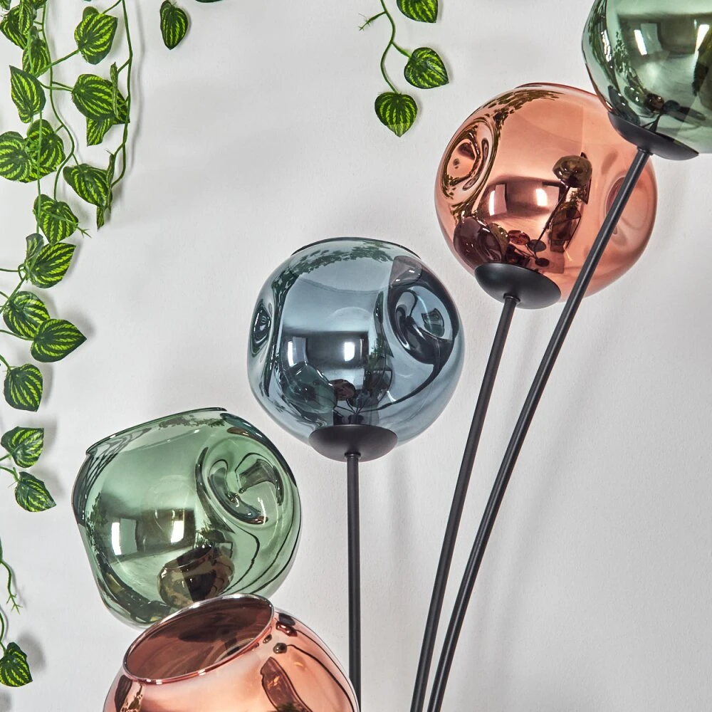 Ripoll Stehleuchte Glas 15 Cm Blau, Grün, Kupferfarben, 6-flammig 6 Ripoll Stehleuchte Glas 15 Cm Blau, Grün, Kupferfarben, 6-flammig – Bild 6