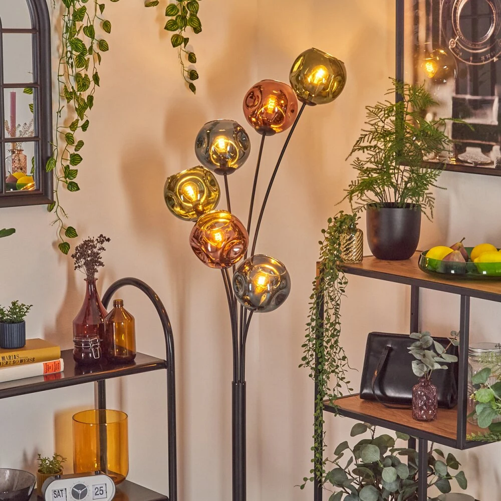 Ripoll Stehleuchte Glas 15 Cm Blau, Grün, Kupferfarben, 6-flammig 9 Ripoll Stehleuchte Glas 15 Cm Blau, Grün, Kupferfarben, 6-flammig – Bild 9