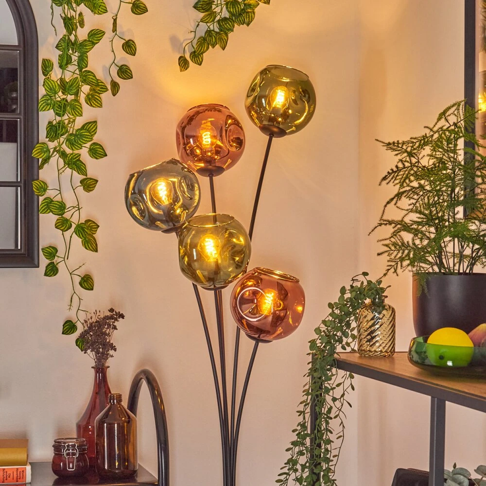 Ripoll Stehleuchte Glas 15 Cm Blau, Grün, Kupferfarben, 5-flammig 9 Ripoll Stehleuchte Glas 15 Cm Blau, Grün, Kupferfarben, 5-flammig – Bild 9