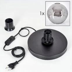 Ripoll Tischleuchte Glas 20cm Rauchfarben, 1-flammig 15 Ripoll Tischleuchte Glas 20cm Rauchfarben, 1-flammig -LEDVANCE Verkäufe ripoll tischleuchte glas 20cm h3781913 4