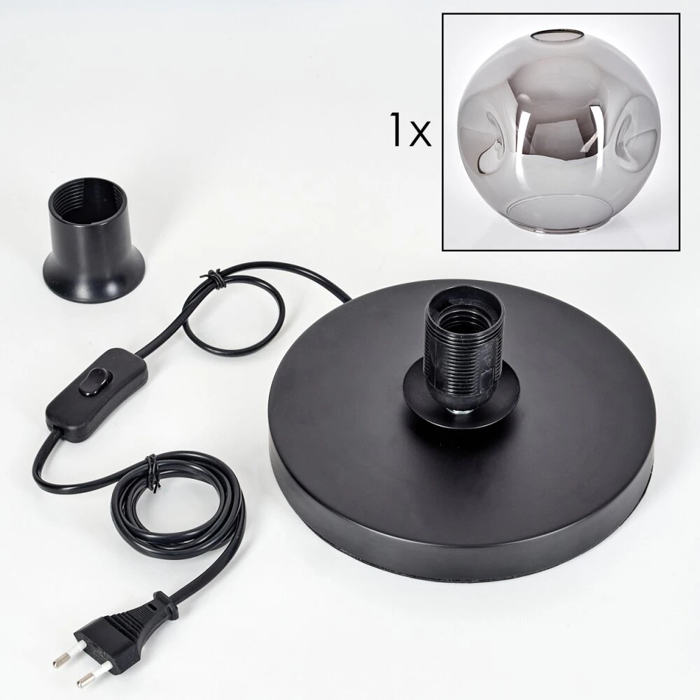 Ripoll Tischleuchte Glas 20cm Rauchfarben, 1-flammig 5 Ripoll Tischleuchte Glas 20cm Rauchfarben, 1-flammig – Bild 5