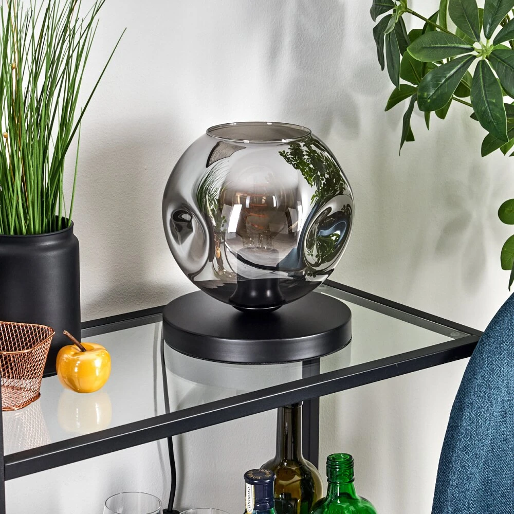 Ripoll Tischleuchte Glas 20cm Rauchfarben, 1-flammig 10 Ripoll Tischleuchte Glas 20cm Rauchfarben, 1-flammig – Bild 10