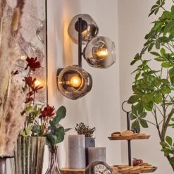 Ripoll Wandleuchte Glas 15 Cm Chrom, Klar, Rauchfarben, 3-flammig -LEDVANCE Verkäufe ripoll wandleuchte glas 15 cm h3938270 12