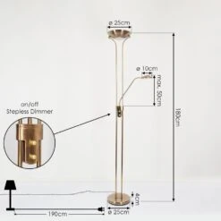 Rom Deckenfluter LED Messing, 2-flammig -LEDVANCE Verkäufe rom deckenfluter h3551868 3