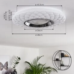 Roseto Deckenleuchte LED Chrom, Transparent, Klar, Weiß, 1-flammig, Fernbedienung -LEDVANCE Verkäufe roseto deckenleuchte h3391402 3