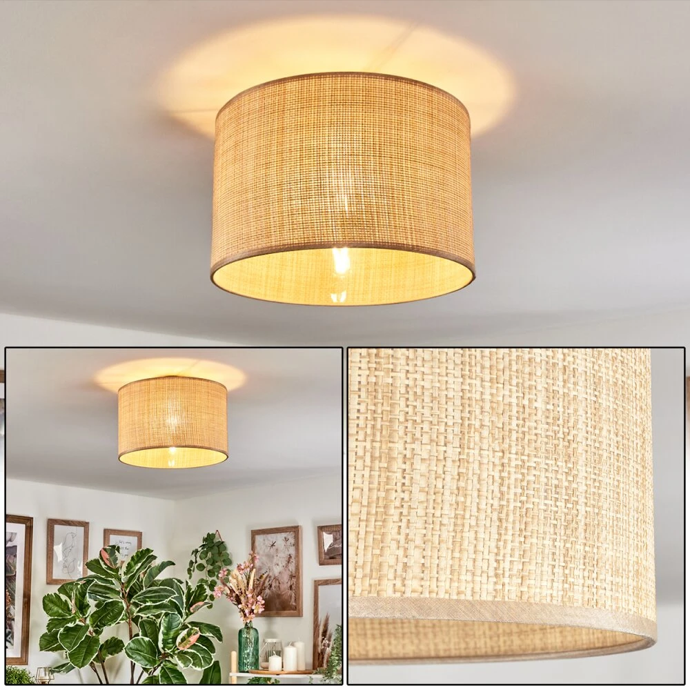 Sabadim Deckenleuchte 35 Cm Beige, Naturfarben, 1-flammig 1 Sabadim Deckenleuchte 35 Cm Beige, Naturfarben, 1-flammig