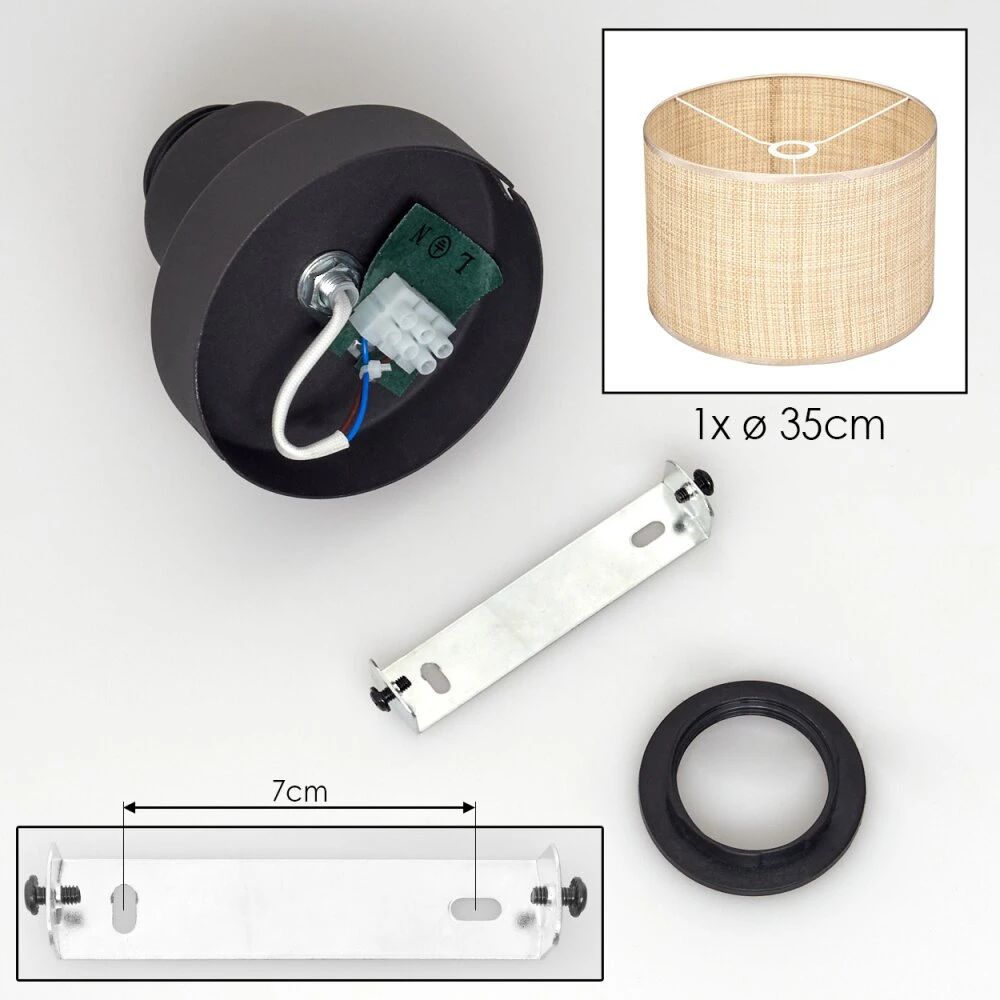 Sabadim Deckenleuchte 35 Cm Beige, Naturfarben, 1-flammig 5 Sabadim Deckenleuchte 35 Cm Beige, Naturfarben, 1-flammig – Bild 5