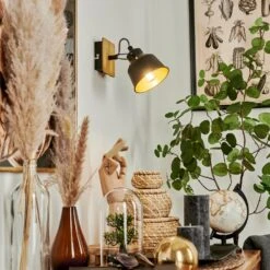 Safari Wandleuchte Chrom, Naturfarben, Schwarz, 1-flammig -LEDVANCE Verkäufe safari wandleuchte h3580974 7