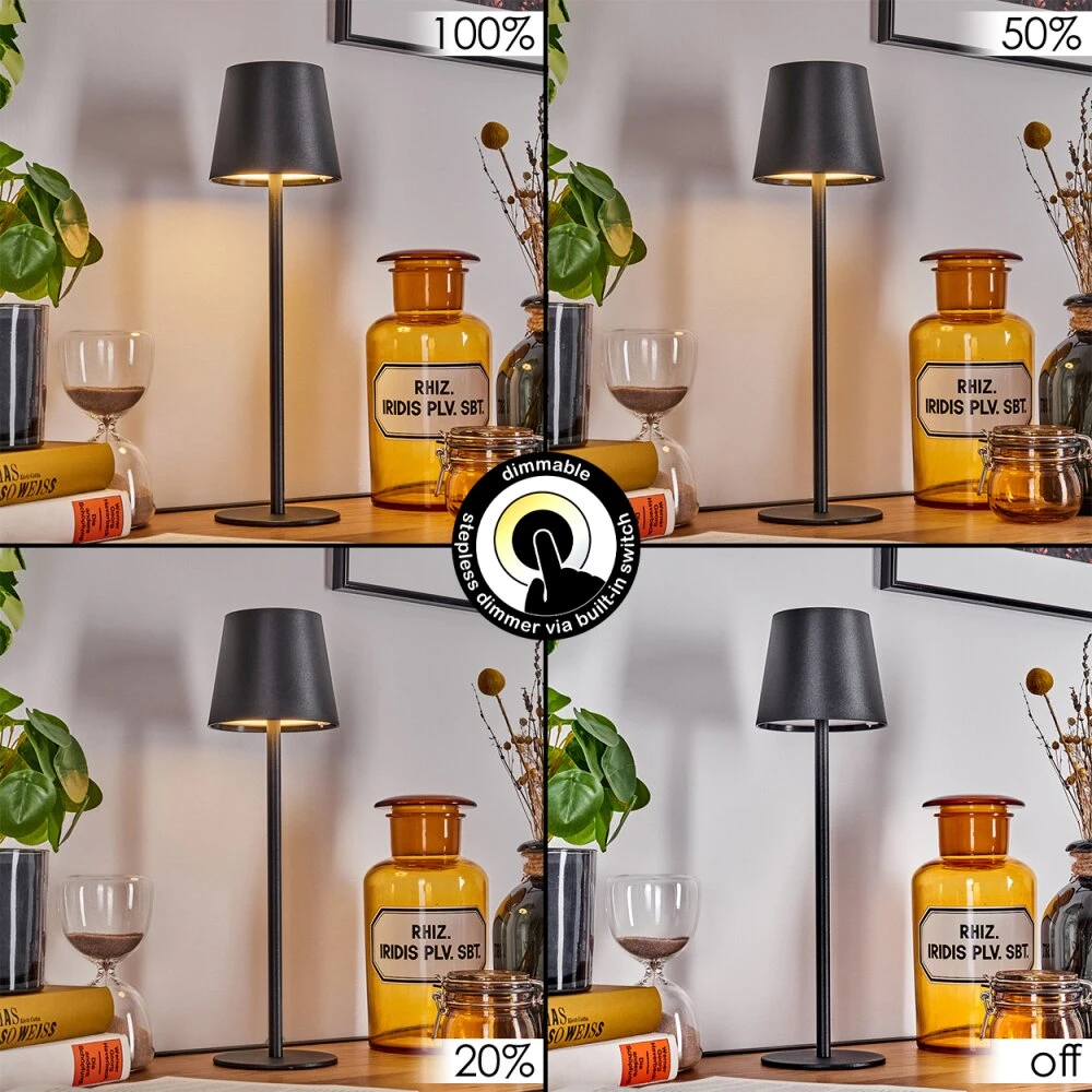 Salgadinho Tischleuchte LED Schwarz, 1-flammig 2 Salgadinho Tischleuchte LED Schwarz, 1-flammig – Bild 2