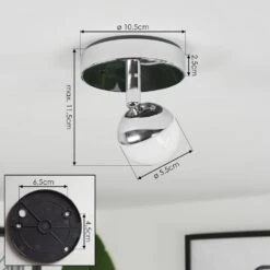 Sanchequias Deckenleuchte LED Chrom, 1-flammig, Fernbedienung, Farbwechsler -LEDVANCE Verkäufe sanchequias deckenleuchte h3657331 3
