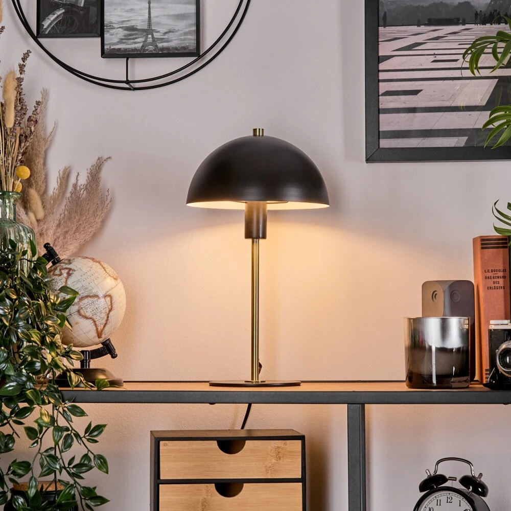 Pilz Look Sandvig Tischleuchte Gold, Schwarz, 1-flammig 13 Pilz Look Sandvig Tischleuchte Gold, Schwarz, 1-flammig – Bild 13