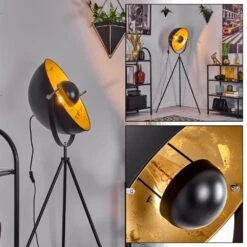 Saturn Stehleuchte Schwarz, 1-flammig