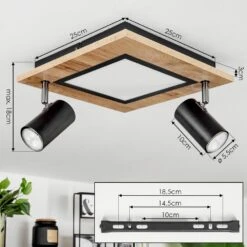 Sequeira Deckenleuchte Braun, Chrom, Schwarz, Weiß, 2-flammig -LEDVANCE Verkäufe sequeira deckenleuchte h3583494 3