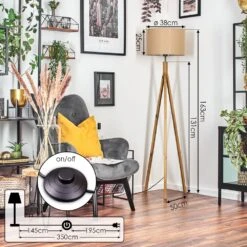 Soungou Stehleuchte 38 Cm Naturfarben, Nickel-Matt, 1-flammig -LEDVANCE Verkäufe soungou stehleuchte 38 cm h3884591 3