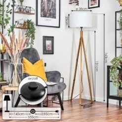 Soungou Stehleuchte Naturfarben, 1-flammig -LEDVANCE Verkäufe soungou stehleuchte h3887851 3