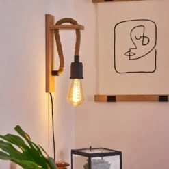 Sunnyvale Wandleuchte Braun, Holz Hell, Schwarz, 1-flammig -LEDVANCE Verkäufe sunnyvale wandleuchte h3369586 11