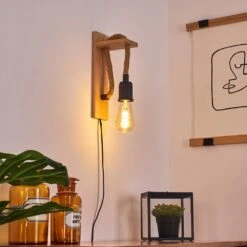 Sunnyvale Wandleuchte Braun, Holz Hell, Schwarz, 1-flammig -LEDVANCE Verkäufe sunnyvale wandleuchte h3369586 2