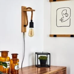 Sunnyvale Wandleuchte Braun, Holz Hell, Schwarz, 1-flammig -LEDVANCE Verkäufe sunnyvale wandleuchte h3369586 5