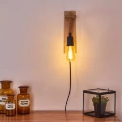 Sunnyvale Wandleuchte Braun, Holz Hell, Schwarz, 1-flammig -LEDVANCE Verkäufe sunnyvale wandleuchte h3369586 6