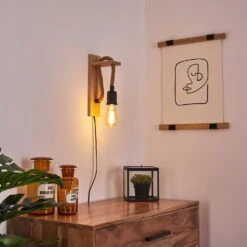 Sunnyvale Wandleuchte Braun, Holz Hell, Schwarz, 1-flammig -LEDVANCE Verkäufe sunnyvale wandleuchte h3369586 9