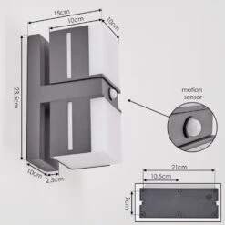 Swanek Außenwandleuchte LED Anthrazit, 2-flammig, Bewegungsmelder -LEDVANCE Verkäufe swanek aussenwandleuchte h3813539 3