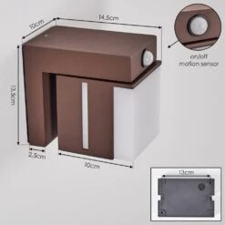Swanek Außenwandleuchte LED Rostfarben, 1-flammig, Bewegungsmelder -LEDVANCE Verkäufe swanek aussenwandleuchte h3813553 3