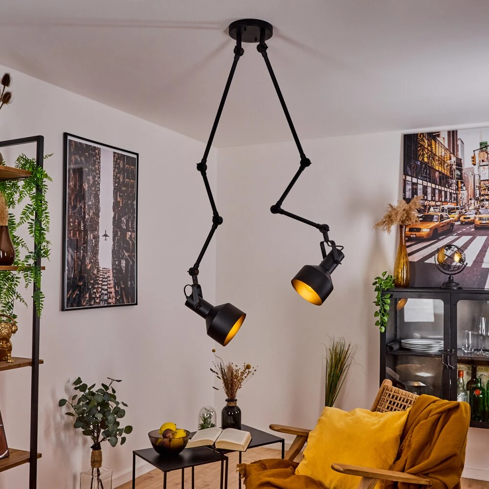 Tablazos Deckenleuchte Schwarz, 2-flammig 1 Tablazos Deckenleuchte Schwarz, 2-flammig