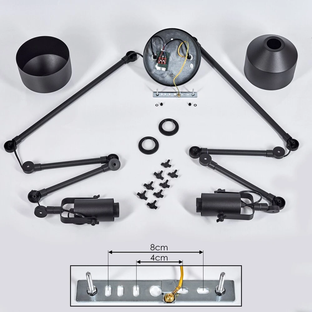 Tablazos Deckenleuchte Schwarz, 2-flammig 5 Tablazos Deckenleuchte Schwarz, 2-flammig – Bild 5