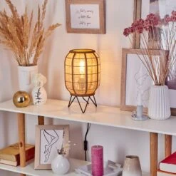 Tebary Tischleuchte Schwarz, 1-flammig