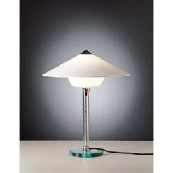 Tecnolumen Wagenfeld WG 28 Tischleuchte Nickel-Matt, Transparent, Klar, 1-flammig -LEDVANCE Verkäufe tecnolumen wagenfeld wg 28 tischleuchte wg 28 2