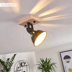 Tina Deckenleuchte Holz Dunkel, Schwarz, 1-flammig