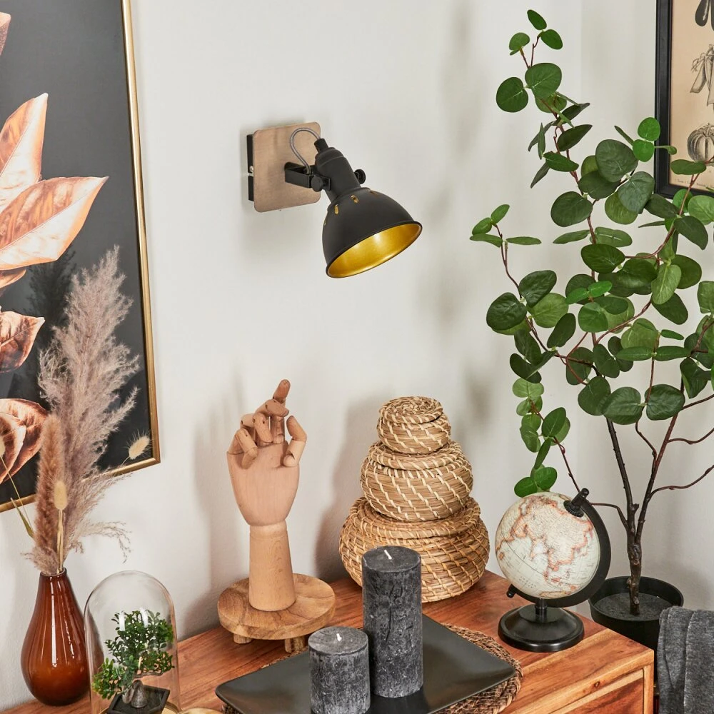 Tina Wandleuchte Chrom, Holz Dunkel, Schwarz, 1-flammig 10 Tina Wandleuchte Chrom, Holz Dunkel, Schwarz, 1-flammig – Bild 10