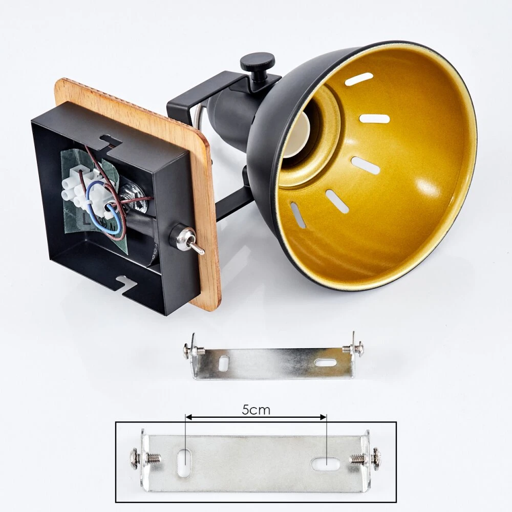 Tina Wandleuchte Chrom, Naturfarben, Schwarz, 1-flammig 5 Tina Wandleuchte Chrom, Naturfarben, Schwarz, 1-flammig – Bild 5