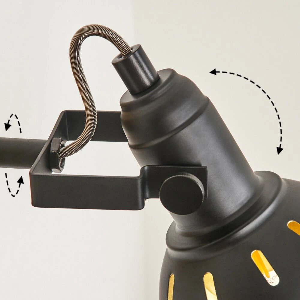 Tina Wandleuchte Chrom, Naturfarben, Schwarz, 1-flammig 6 Tina Wandleuchte Chrom, Naturfarben, Schwarz, 1-flammig – Bild 6