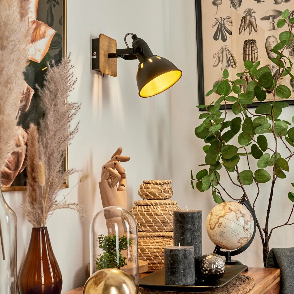 Tina Wandleuchte Chrom, Naturfarben, Schwarz, 1-flammig 9 Tina Wandleuchte Chrom, Naturfarben, Schwarz, 1-flammig – Bild 9