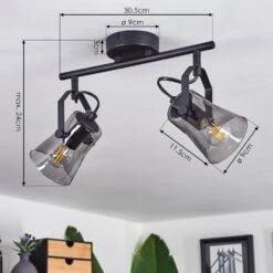 Trajouca Deckenleuchte Schwarz, 2-flammig -LEDVANCE Verkäufe trajouca deckenleuchte h3633748 3