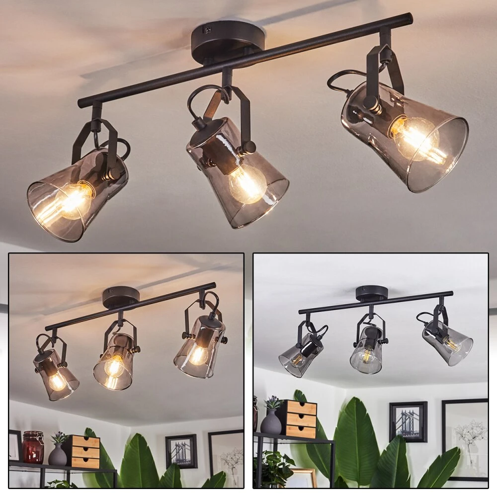 Trajouca Deckenleuchte Schwarz, 3-flammig 1 Trajouca Deckenleuchte Schwarz, 3-flammig