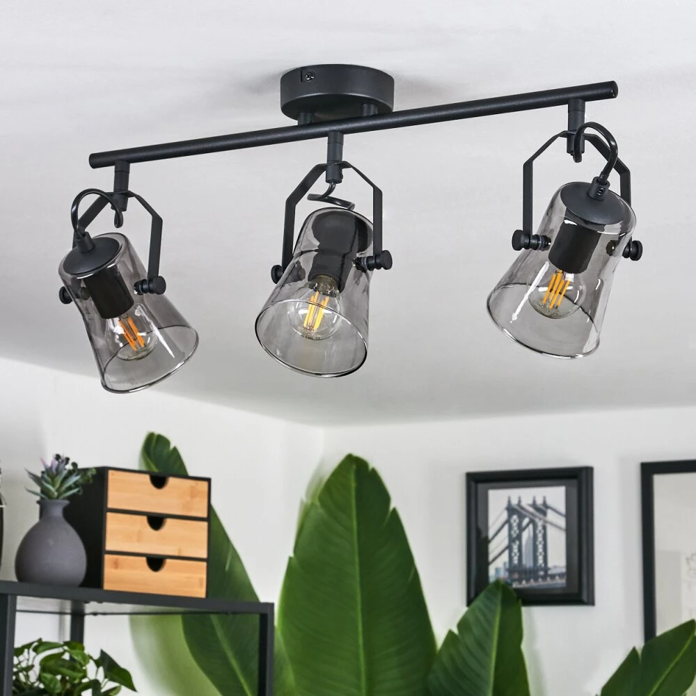 Trajouca Deckenleuchte Schwarz, 3-flammig 2 Trajouca Deckenleuchte Schwarz, 3-flammig – Bild 2