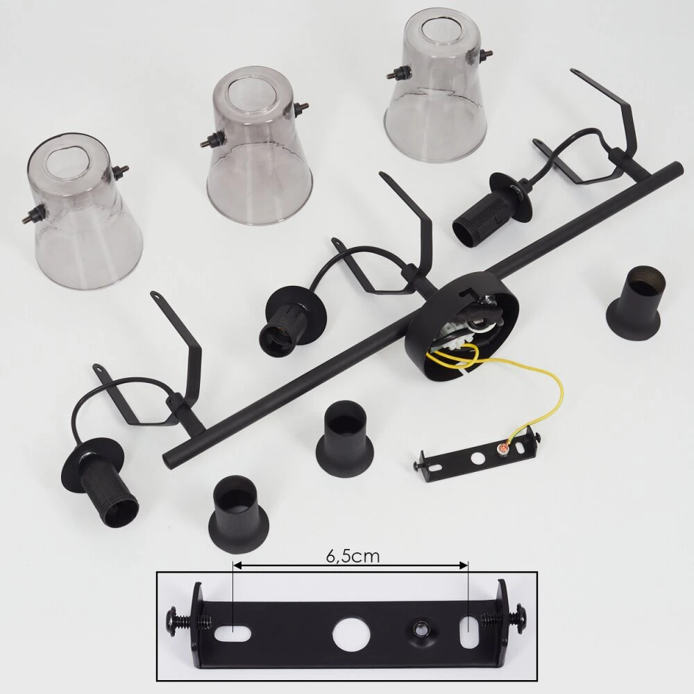 Trajouca Deckenleuchte Schwarz, 3-flammig 5 Trajouca Deckenleuchte Schwarz, 3-flammig – Bild 5