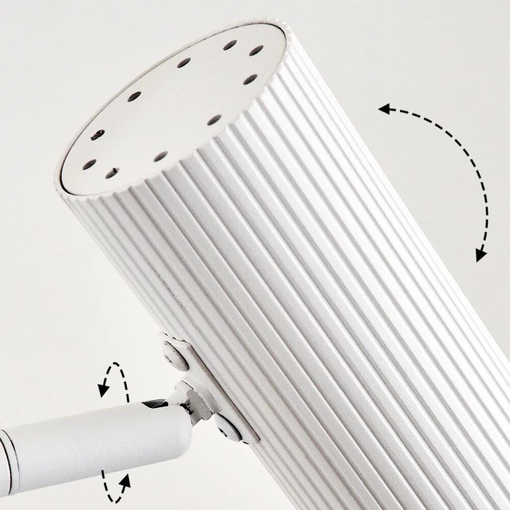 Trutielle Stehleuchte Weiß, 2-flammig 3 Trutielle Stehleuchte Weiß, 2-flammig – Bild 3