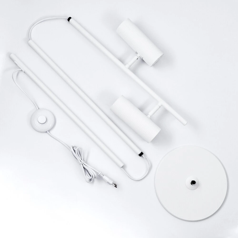 Trutielle Stehleuchte Weiß, 2-flammig 5 Trutielle Stehleuchte Weiß, 2-flammig – Bild 5